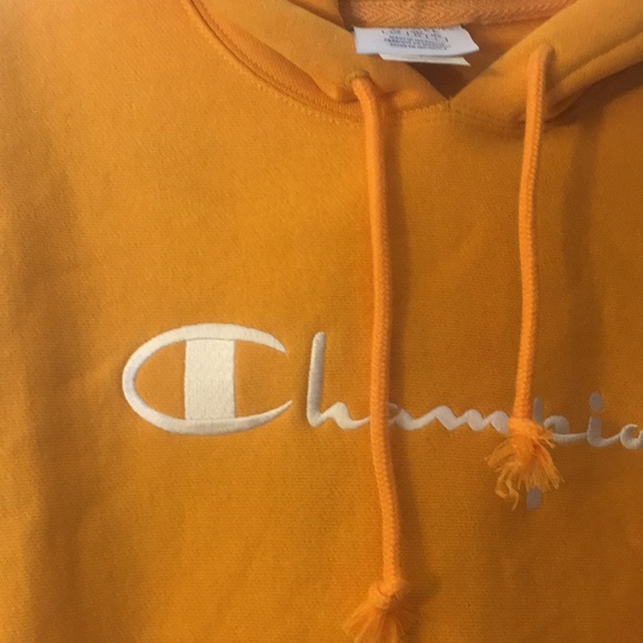 NWT sunshine orange/ yellow champion hoody - Picture 5 of 6
